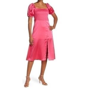 Satin Ruched Dress